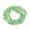 Transparent Electroplate Glass Beads Strands GLAA-Q099-I01-04-2