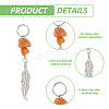 40Pcs 10 Styles Chip Natural Gemstone Big Pendants PALLOY-FH00058-3