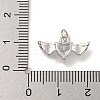 Rack Plating Brass Micro Pave Clear Cubic Zirconia Pendants KK-U030-13P-3