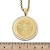201 Stainless Steel Rhinestone Pendant Necklaces for Women LS-NJEW-U021-02G-5
