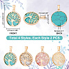 8Pcs 4 Styles Natural & Synthetic Mixed Gemstone Pendants G-PH0002-39G-2