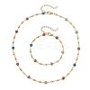 304 Stainless Steel Enamel Chain Necklace & Bracelet Sets SJEW-JS01378-2
