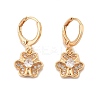 Brass Micro Pave Clear Cubic Zirconia Hoop Earrings for Women EJEW-G428-24G-01-4