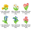 12Pcs 6 Styles Opaque Resin Decoden Cabochons RESI-FS0001-68-4