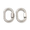 Non-Tarnish 304 Stainless Steel Screw Carabiner Lock Charms STAS-C092-08P-1
