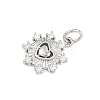Brass Micro Pave Cubic Zirconia Pendants KK-A269-52P-2