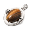 Natural Tiger Eye Pendants KK-G553-15P-2