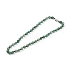 8mm Faceted Round Natural Green Aventurine Beaded Necklaces NJEW-F327-01A-02-3