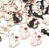 30Pcs 6 Styles Alloy Enamel Pendants ENAM-YW0008-96-1