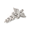 Anti-Tarnish 304 Stainless Steel Snake Pendants STAS-S150-02P-2