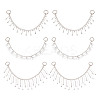 Brass Glass Rhinestone Shoe Decoration Chain FIND-GO00008-1