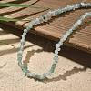 Natural Supper 7 Rutilated Quartz Chip Beaded Necklaces for Men Women NJEW-G159-01G-2