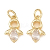 Brass Micro Pave Cubic Zirconia Pendants KK-G544-33G-1