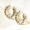 201 Stainless Steel Hoop Earrings EJEW-Q026-14P-B-4