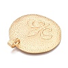 Plating Hammered Alloy Big Pendants PALLOY-T090-09G-2
