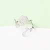 304 Stainless Steel Cuff Rings RJEW-D337-03P-5