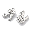 Rack Plating Brass Clear Cubic Zirconia Pendants KK-M102-21P-A-2