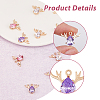12Pcs 3 Colors Brass Glass Rhinestone Pendants GLAA-FH0001-82-4