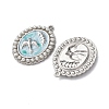 304 Stainless Steel Enamel Pendants STAS-P406-27B-P-2