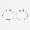 316 Surgical Stainless Steel Hoop Earrings Findings LS-STAS-I097-050C-2