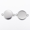 304 Stainless Steel Cabochon Connector Settings STAS-E146-19P-14mm-1