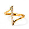 304 Stainless Steel Micro Pave Clear Cubic Zirconia Finger Rings for Women WGDBD87-03-2