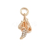 Brass Rhinestone Pendants KK-B145-02G-05-1
