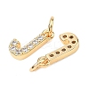 SHEGRACE Brass Micro Pave Clear Cubic Zirconia Pendants XGRQ29863-394G-J-2