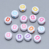Craft Acrylic Horizontal Hole Letter Beads SACR-S201-11D-1