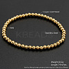 Shell Round Beads Stretch Bracelets for Men Women NU4879-5-1