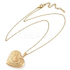 304 Stainless Steel Heart Locket Pendant Cable Chain Necklaces for Women NJEW-M050-04F-G-4