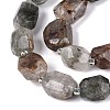 Natural Green Lodolite Quartz/Garden Quartz/Green Phantom Quartz Beads Strands G-N362-07A-04-4