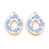 304 Stainless Steel Enamel Pendants STAS-OY002-90G-02-1