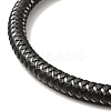 Microfiber Leather Braided Round Cord Bracelet with 304 Stainless Steel Clasp for Men Women BJEW-C021-27P-3