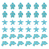 90Pcs 3 Styles Dyed Synthetic Turquoise Beads Strands G-SC0002-79-1