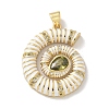Brass Micro Pave Cubic Zirconia Pendants KK-M300-16G-1