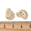 Brass Micro Pave Clear Cubic Zirconia Pendants KK-Q031-16G-3