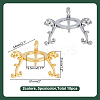 10Pcs 2 Colors Alloy Mineral Display Holder ODIS-AR0001-06-2