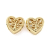 Rack Plating Brass Micro Pave Clear Cubic Zirconia Beads KK-P270-14G-1