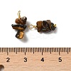 Natural Tiger Eye Pendants KK-P242-31G-05-3