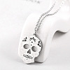 Non-Tarnish 304 Stainless Steel Mexican Candy Skull Pendant Necklaces CQ9422-4-1