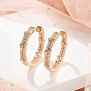 Rack Plating Brass Clear Cubic Zirconia Hoop Earrings EJEW-M090-01G-05-1