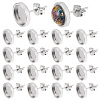 50Pcs 304 Stainless Steel Stud Earring Settings STAS-BBC0004-42-1