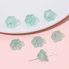 10Pcs Gradient Color Transparent Glass Bead Caps PW-WG464DA-04-1