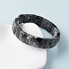Rectangle Natural Map Stone Beads Stretch Bracelets for Women Men BJEW-Z149-01G-3