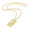 Golden Alloy Rhinestone Pendant Necklaces NJEW-P284-02G-2