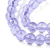 Baking Paint Transparent Glass Beads Strands DGLA-N006-6mm-06-3