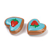 Handmade Heart Lampwork Beads Strands LAMP-P069-04A-01-4