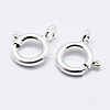 925 Sterling Silver Spring Ring Clasps STER-K167-076C-S-1