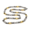 201 Stainless Steel 8 Shaped Links Chain Necklace NJEW-F22-39M-GP-1